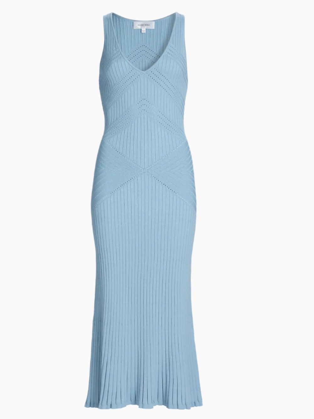Ronny Kobo "Emeron" Knit Midi-Dress in Ancient Water / Sky Blue (NWT)